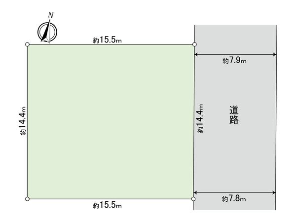 日野市三沢5丁目 土地 区画図
