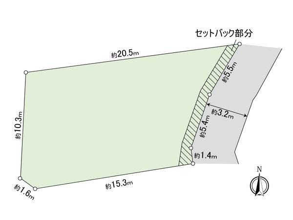 多摩市東寺方 古家付土地 区画図 多摩市東寺方 古家付土地 区画図