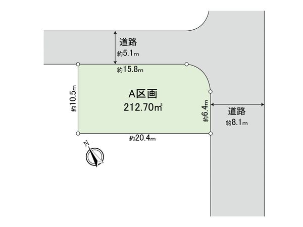 多摩市桜ヶ丘3丁目土地 A区画 区画図 多摩市桜ヶ丘3丁目土地 A区画 区画図