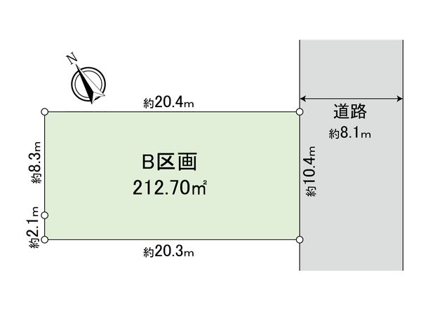 多摩市桜ヶ丘3丁目土地 B区画 区画図 多摩市桜ヶ丘3丁目土地 B区画 区画図