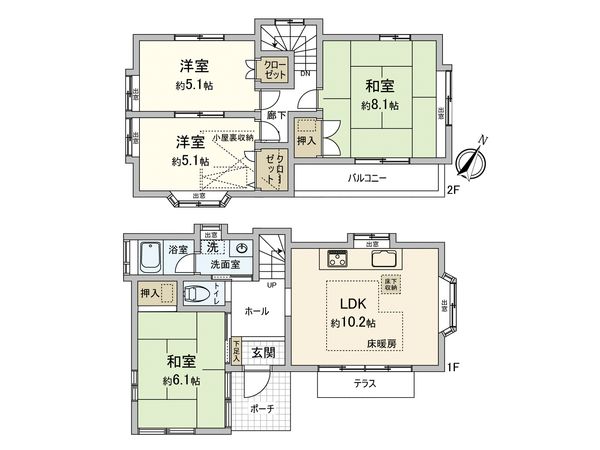 多摩市和田 戸建 間取図(平面図)