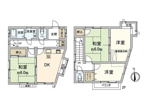 多摩市東寺方 戸建 間取図(平面図)
