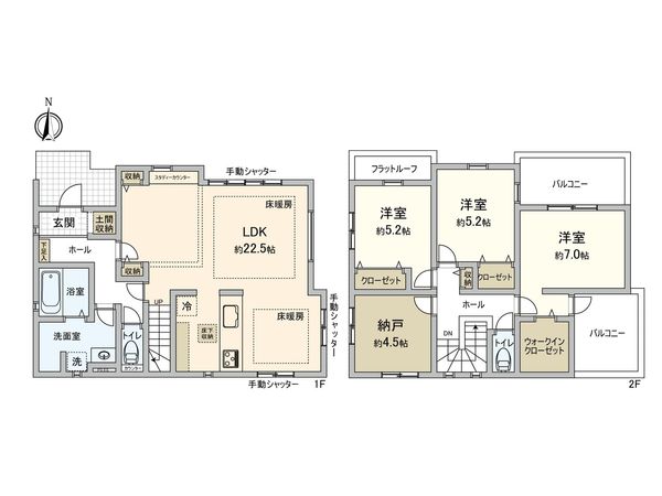 日野市万願寺6丁目 新築戸建 間取図(平面図)