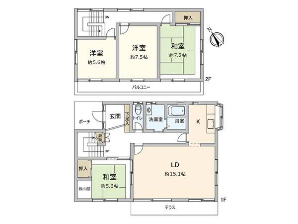 日野市百草 戸建 間取図(平面図)