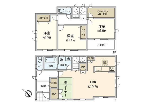 日野市百草 新築戸建 間取図(平面図)