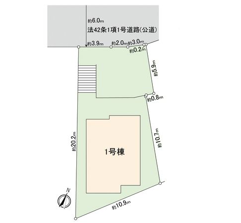 多摩市桜ケ丘1丁目 新築戸建 1号棟 区画図