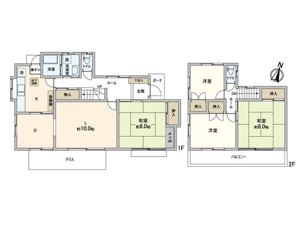 日野市南平2丁目 戸建 間取図(平面図)