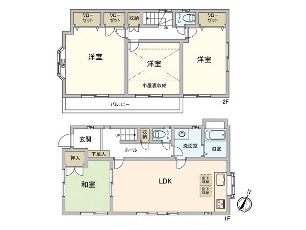 日野市三沢3丁目 戸建 間取図(平面図) 日野市三沢3丁目 戸建 間取図(平面図)