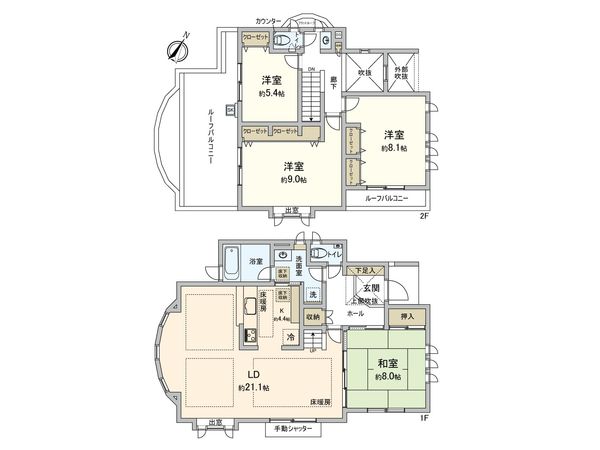 八王子市鑓水2丁目 戸建 間取図(平面図) 八王子市鑓水2丁目 戸建 間取図(平面図)