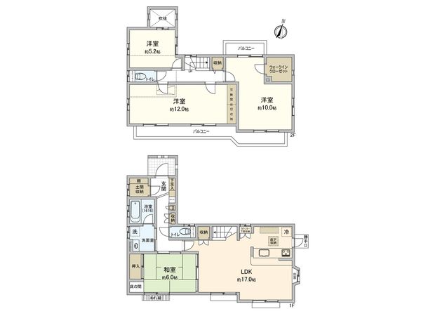 八王子市松が谷 戸建 間取図(平面図)