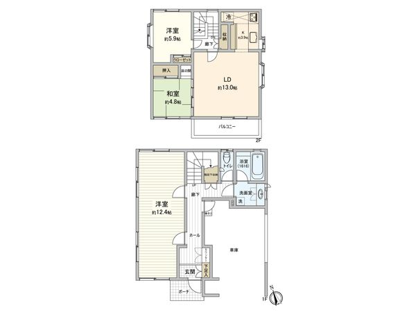 多摩市貝取 戸建 間取図(平面図) 間取図(平面図)