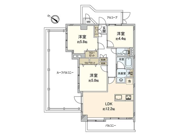 ライオンズマンション多摩永山第3 間取図(平面図) 間取図(平面図)
