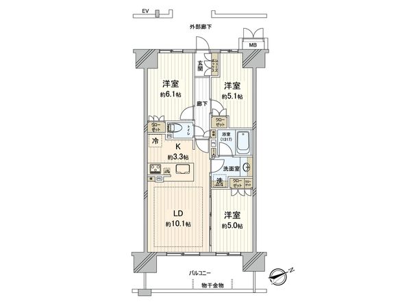 カサーレ多摩センター 間取図(平面図) カサーレ多摩センター 間取図(平面図)
