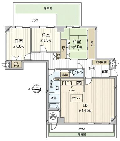 多摩永山第二スカイマンション 間取図(平面図) 多摩永山第二スカイマンション 間取図(平面図)
