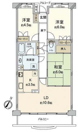 ヴェルデコート多摩センター 間取図(平面図) ヴェルデコート多摩センター 間取図(平面図)