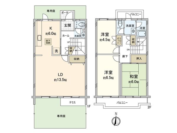 ホームタウン落合5 間取図(平面図) ホームタウン落合5 間取図(平面図)