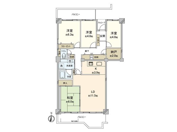 パークシティ溝の口 E棟 間取図(平面図) パークシティ溝の口 E棟 間取図(平面図)