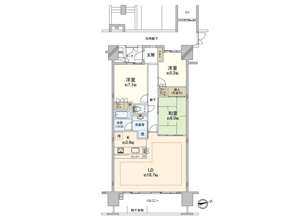 フェアヒルズ南大沢 シエルコート 間取図(平面図) フェアヒルズ南大沢 シエルコート 間取図(平面図)