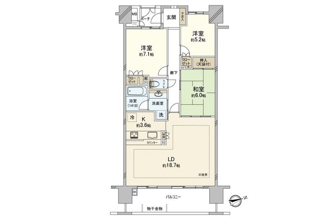 フェアヒルズ南大沢 シエルコート 間取図(平面図) フェアヒルズ南大沢 シエルコート 間取図(平面図)