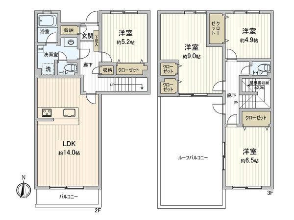 エステート鶴牧4 間取図(平面図) エステート鶴牧4 間取図(平面図)