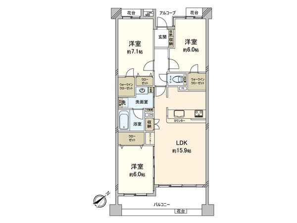 レクセルアベニュー多摩センター 間取図(平面図) レクセルアベニュー多摩センター 間取図(平面図)