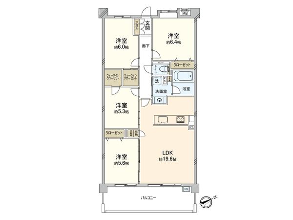 パーリッシュ永山パークフロント 間取図(平面図) パーリッシュ永山パークフロント 間取図(平面図)