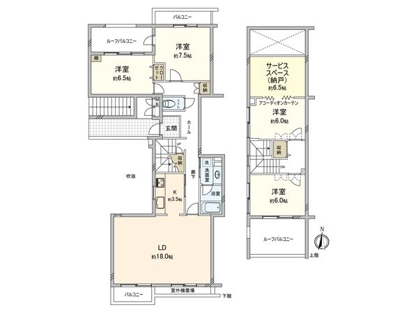 ベルコリーヌ南大沢 6号棟 間取図(平面図) ベルコリーヌ南大沢 6号棟 間取図(平面図)