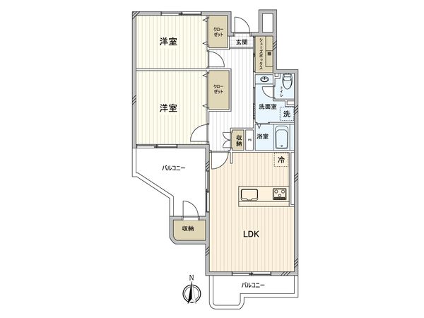 多摩ニュータウン貝取団地 4-1-3号棟 間取図(平面図)