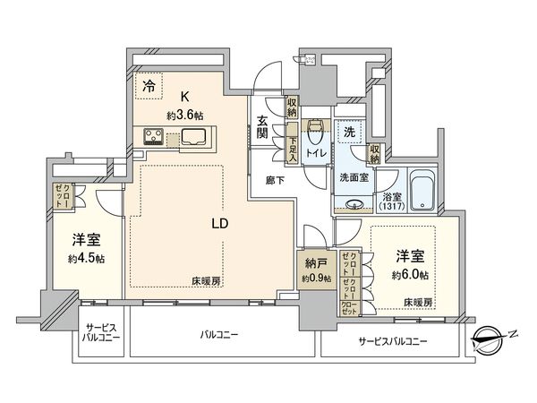 Brillia聖蹟桜ヶ丘BLOOMING TERRACE 間取図(平面図) Brillia聖蹟桜ヶ丘BLOOMING TERRACE 間取図(平面図)