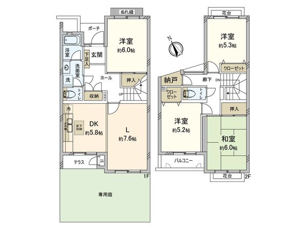 多摩ニュータウングリーンコープ落合団地 6-6-11号棟 間取図(平面図) 多摩ニュータウングリーンコープ落合団地 6-6-11号棟 間取図(平面図)