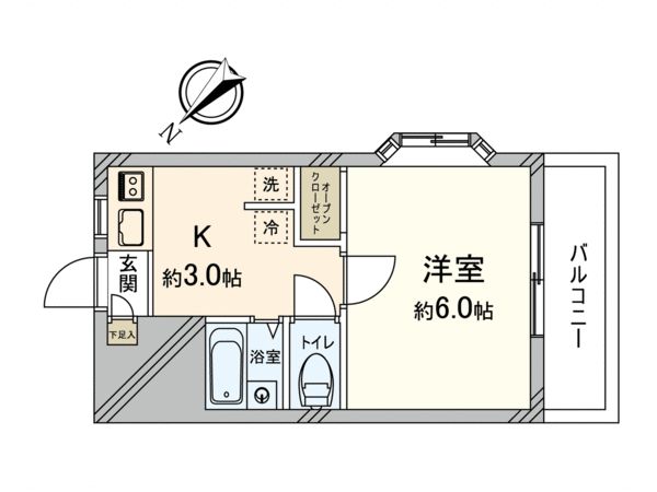 多摩市鶴牧2丁目 アパート 間取図(平面図) 多摩市鶴牧2丁目 アパート 間取図(平面図)