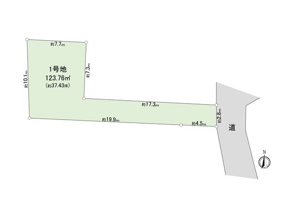三鷹市牟礼1丁目 土地 1号地 区画図 三鷹市牟礼1丁目 土地 1号地 区画図