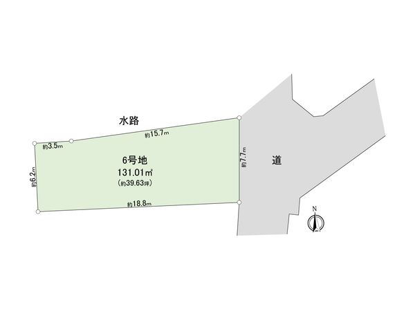 三鷹市牟礼1丁目 土地 6号地 区画図 三鷹市牟礼1丁目 土地 6号地 区画図