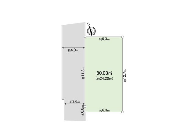 杉並区松庵3丁目 土地 1区画 区画図 杉並区松庵3丁目 土地 1区画 区画図