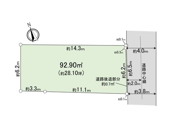 杉並区松庵3丁目 土地 3区画 区画図 杉並区松庵3丁目 土地 3区画 区画図