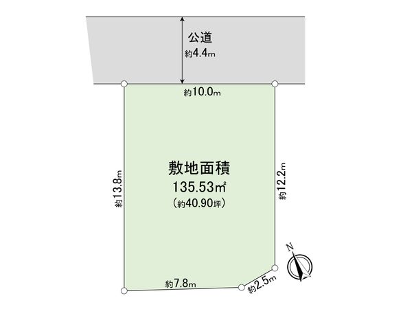 杉並区久我山5丁目 土地 区画図
