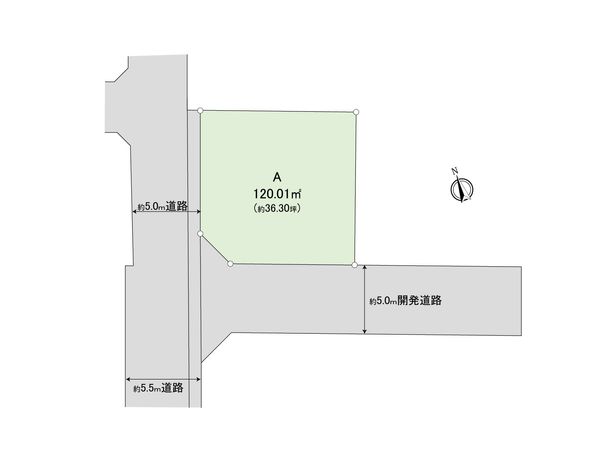 武蔵野市吉祥寺北町4丁目 土地 A区画 区画図 区画図