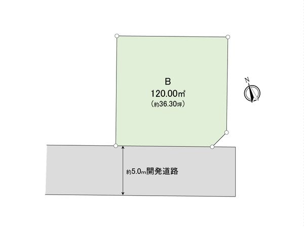 武蔵野市吉祥寺北町4丁目 土地 B区画 区画図 区画図