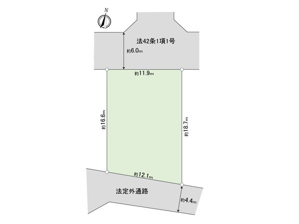 稲城市平尾2丁目 土地 区画図