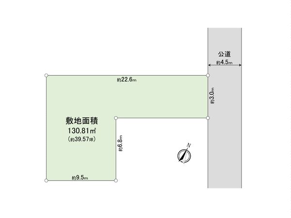 杉並区西荻北4丁目 土地 区画図 杉並区西荻北4丁目 土地 区画図