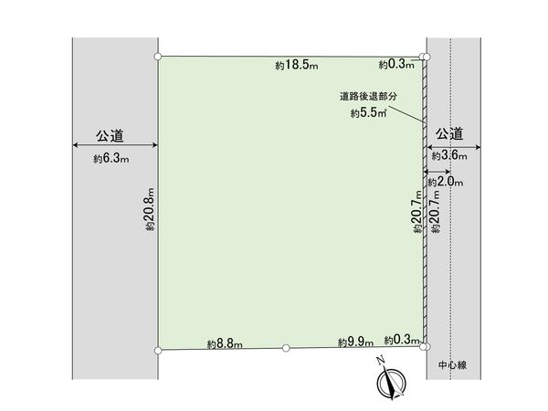 武蔵野市吉祥寺本町3丁目 土地 区画図 武蔵野市吉祥寺本町3丁目 土地 区画図