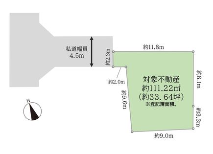 武蔵野市吉祥寺東町2丁目 土地 区画図