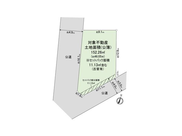 新座市野寺2丁目 土地 区画図