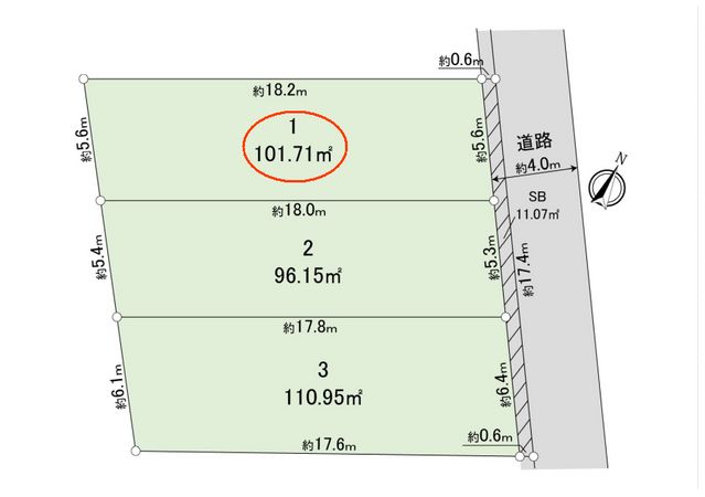 西東京市下保谷3丁目 土地 1区画 区画図