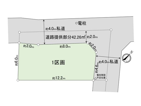 三鷹市牟礼6丁目 土地 1区画 区画図 三鷹市牟礼6丁目 土地 1区画 区画図