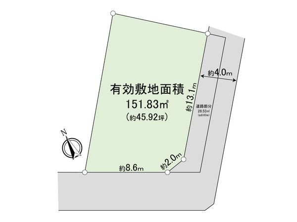 東京都三鷹市牟礼4丁目 区画図 東京都三鷹市牟礼4丁目 区画図