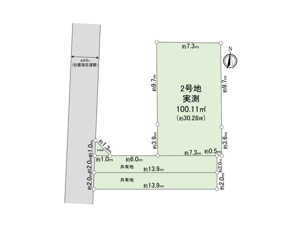 三鷹市牟礼5丁目 土地 2号地 区画図 三鷹市牟礼5丁目 土地 2号地 区画図