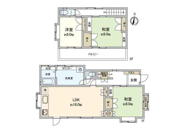 杉並区善福寺3丁目 戸建 間取図(平面図) 杉並区善福寺3丁目 戸建 間取図(平面図)