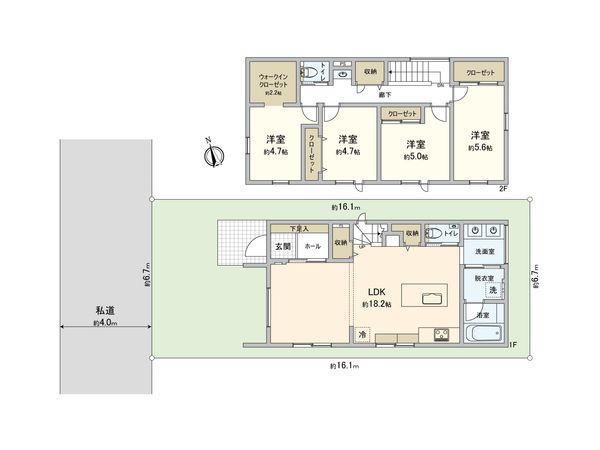 杉並区松庵1丁目 戸建 間取図(平面図)