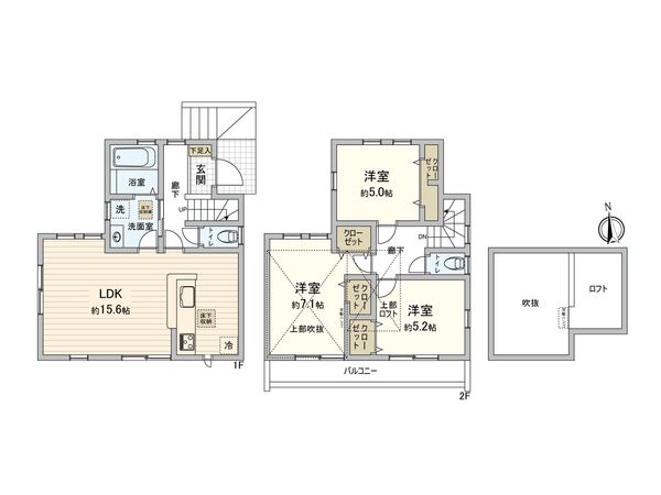 小金井市前原町2丁目 新築戸建 間取図(平面図)